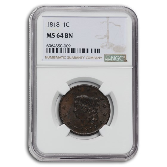 1818 Large Cent MS-64 NGC (Brown) 1818 Large Cent MS-64 NGC (Brown)